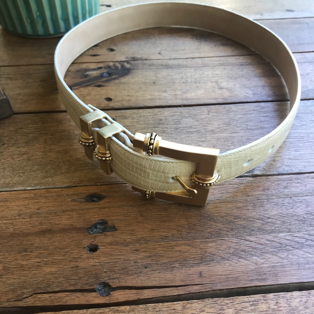 Brighton Vintage High Waist Cream Belt